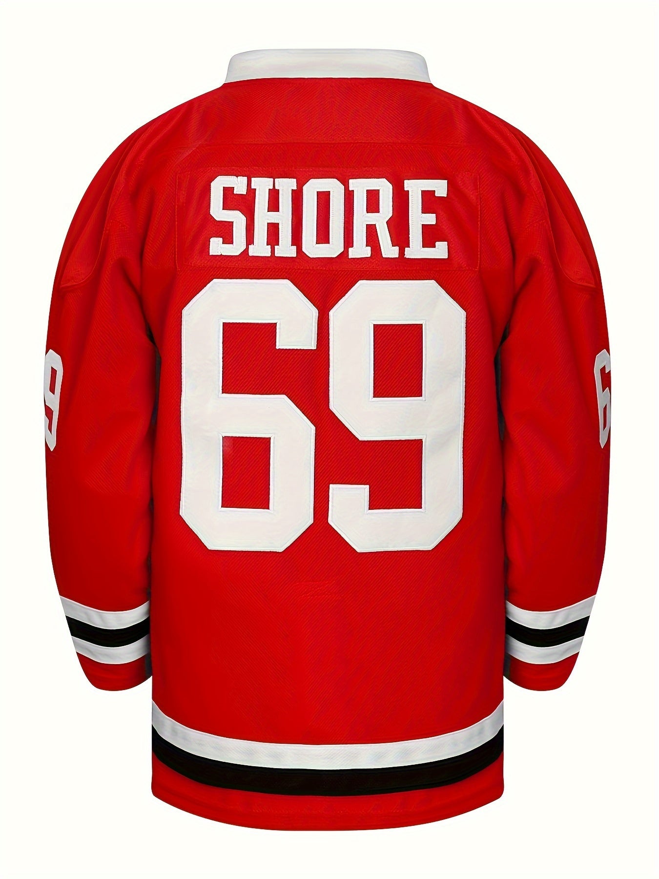 Men's Dog Print Long Sleeve Ice Hockey Jersey 69 Classic Embroidery