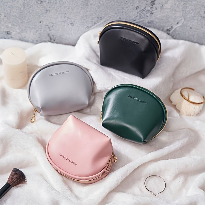 Nordic Style Light Waterproof Makeup Wash Bag PU Leather Pocket