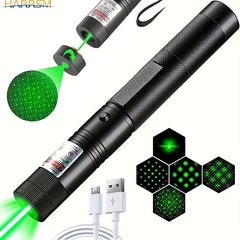 Green Laser Pointer 10000m USB Charging Built In Laser Torch High Power
