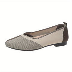 Women's Lightweight Knit Casual Shoes Soft Sole Flat Shoes