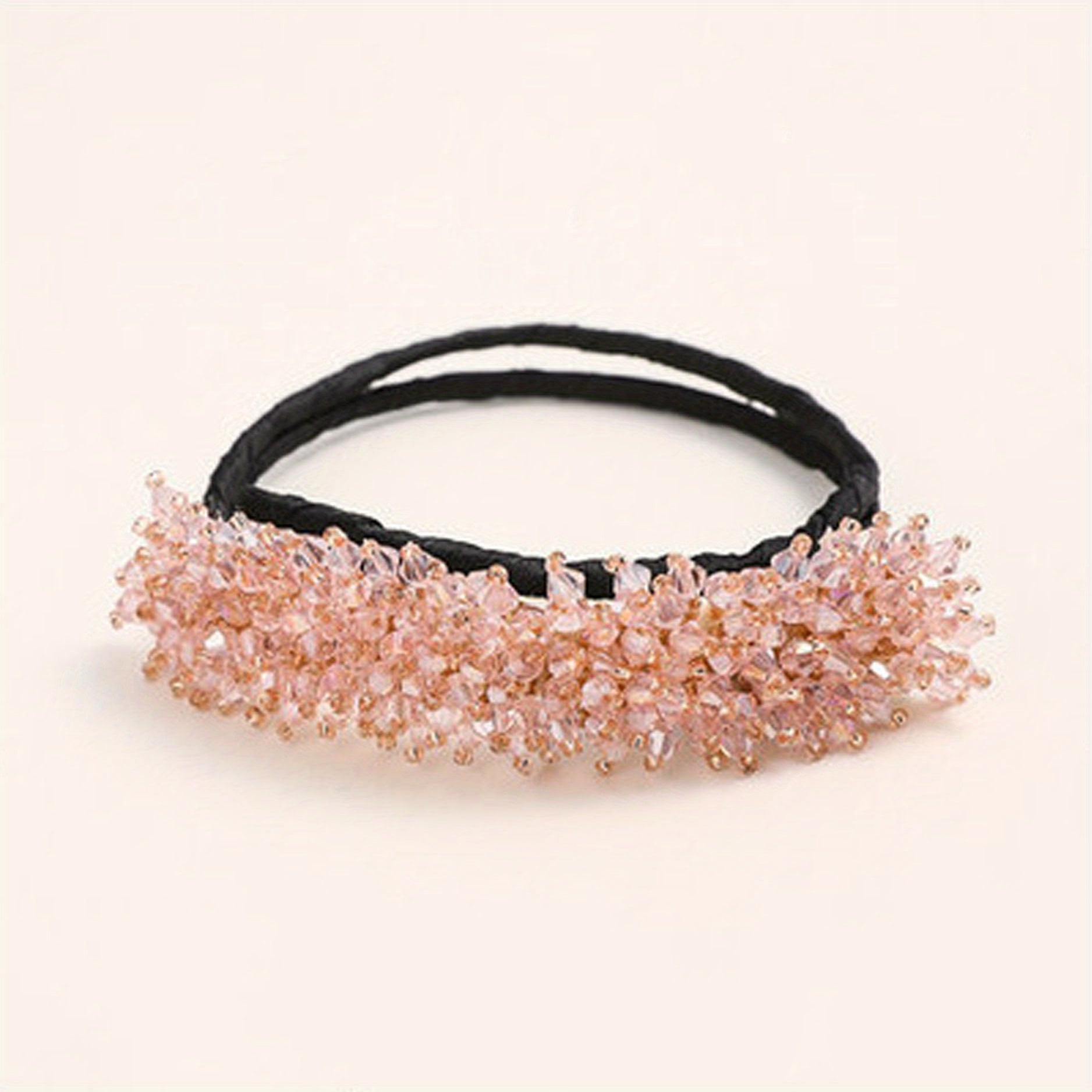 Rhinestone Bun Maker Hair Styler Jewelry Hair Styling Tool Ponytail Holder