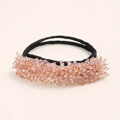 Rhinestone Bun Maker Hair Styler Jewelry Hair Styling Tool Ponytail Holder