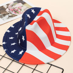 American Flag Trilby Hat Lightweight Sunshade Jazz Beach Hat