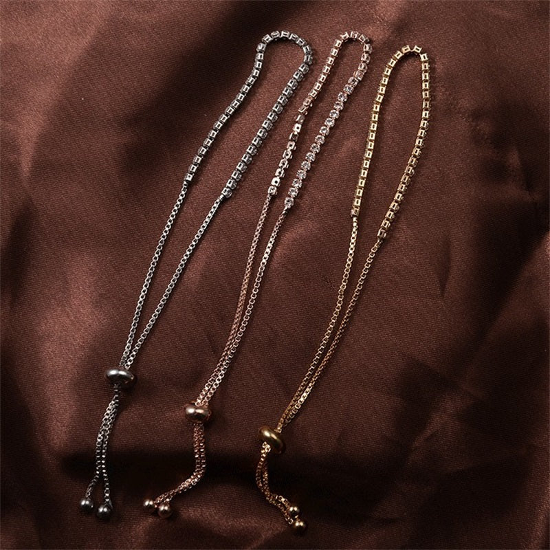 Dainty Bracelet Rhinestone Claw Link Chain Ladies Clothing Accessories