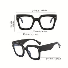 Square Clear Lens Glasses For Women Men Block Anti Light Glasses