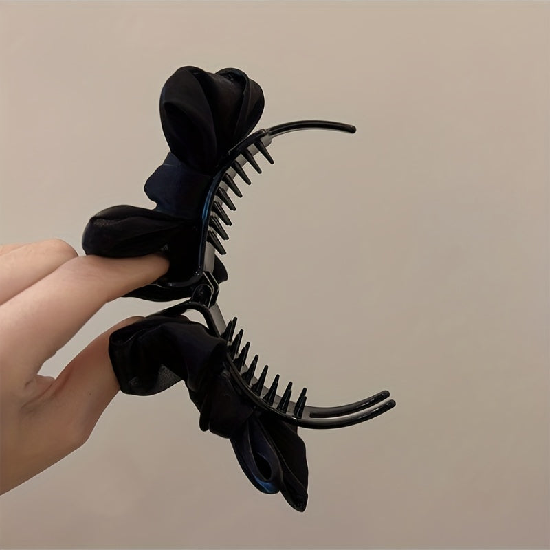 2pcs Bow Hair Claw Yarn Headdress Cloth Hair Accessory Hair Clip For Women Girls