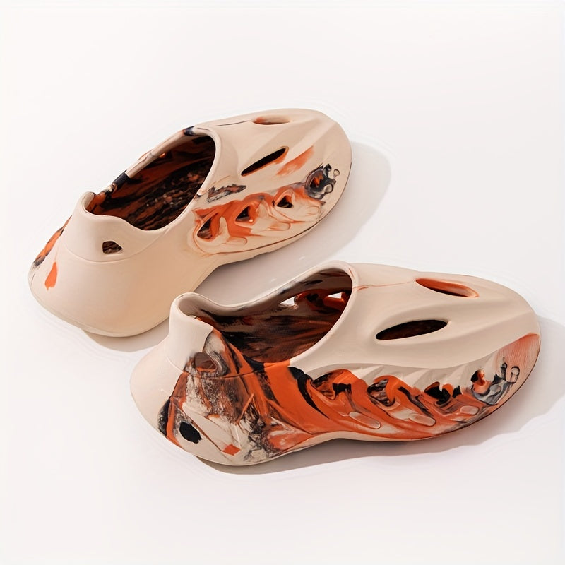 Men's Tie Dye Foam Runners Casual Outdoor Walking Shoes