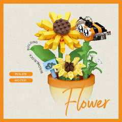 Colorful Mini Building Block Insect & Flower Figurines