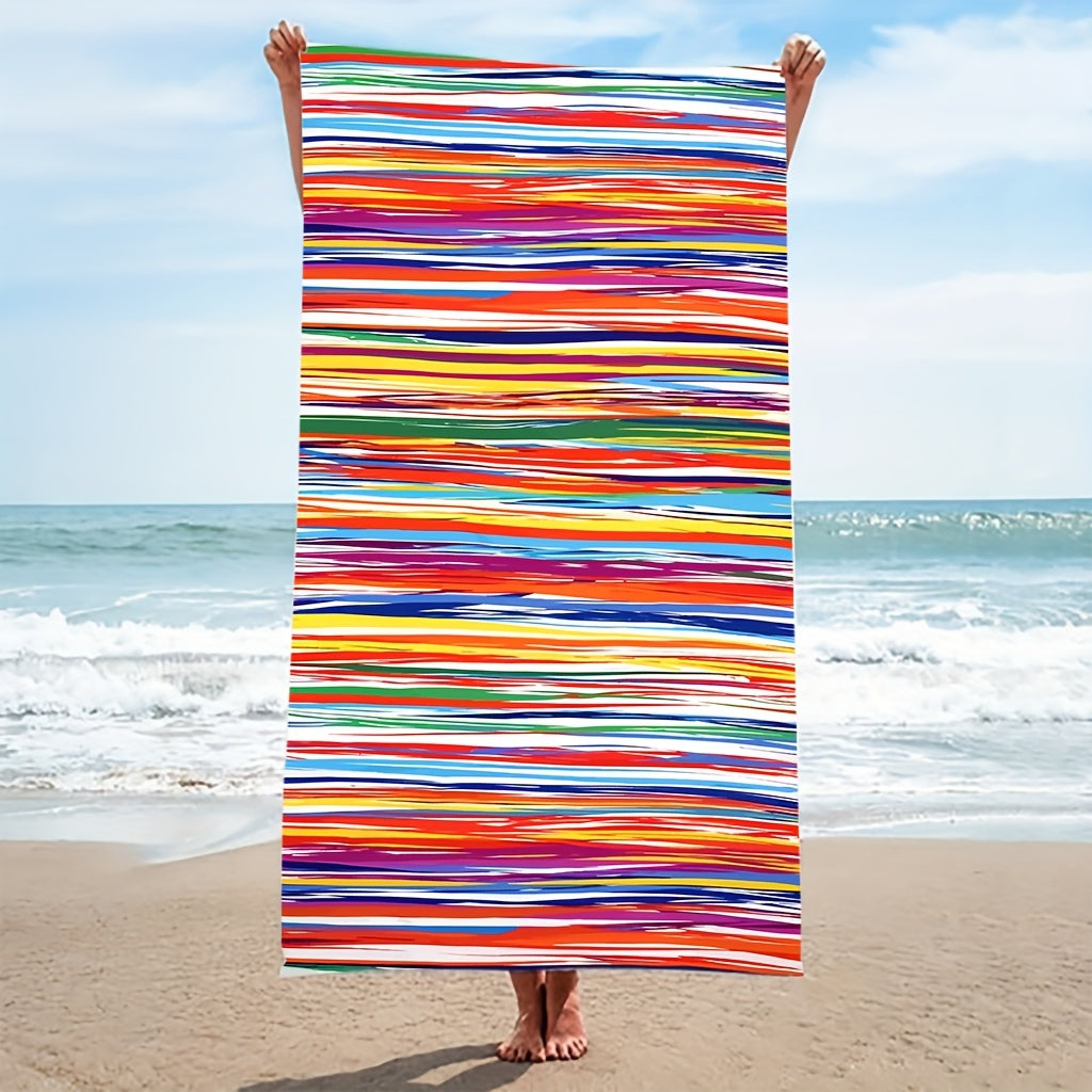 Boho Beach Towel Quick Drying Soft Absorbent Double Sided Plush Fabric Blanket