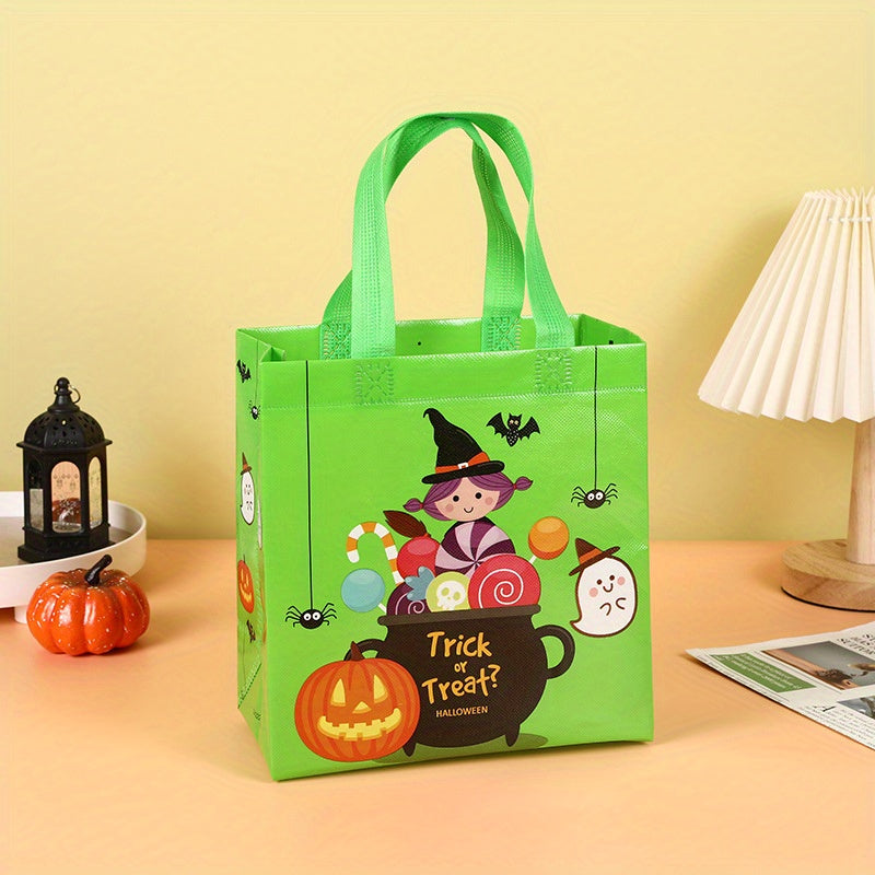 20pcs Halloween Party Gift Handbag Ghost Skull Elf Print Tote Bag No woven