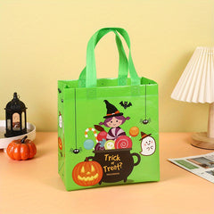 20pcs Halloween Party Gift Handbag Ghost Skull Elf Print Tote Bag No woven