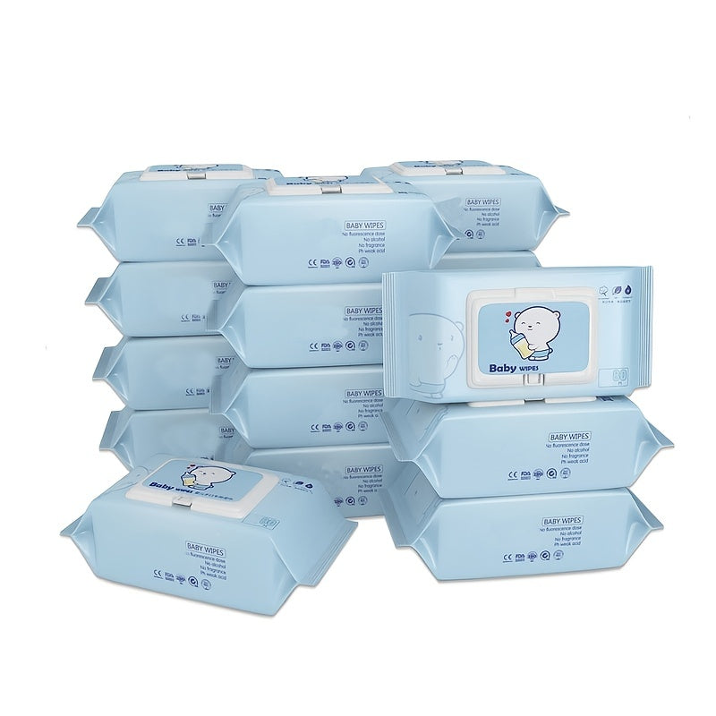 80 Sheets Baby Wipes for Newborns - Large Packaging