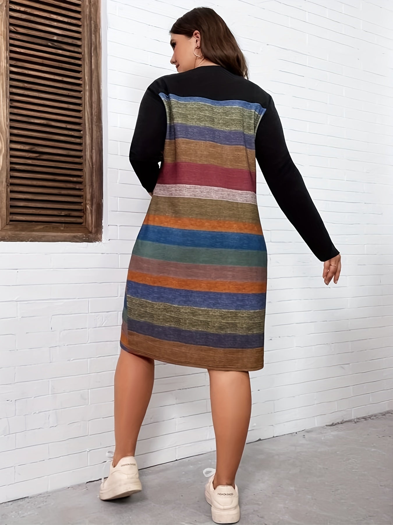  Colorblock Stripe Maxi Dress