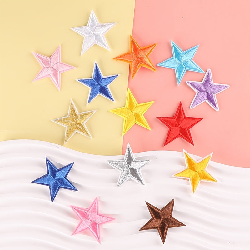 14pcs Star Embroidered Patches DIY Clothes Jackets Hats Jeans Accessories