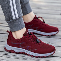 Women's Breathable Athletic Sneakers Lace up Running Shoes