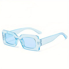 Y2K Rectangle Frame Sunglasses for Women Men Jelly Party Glasses UV400