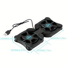 Mini Portable Laptop Radiator Cooling Base Dual Fan