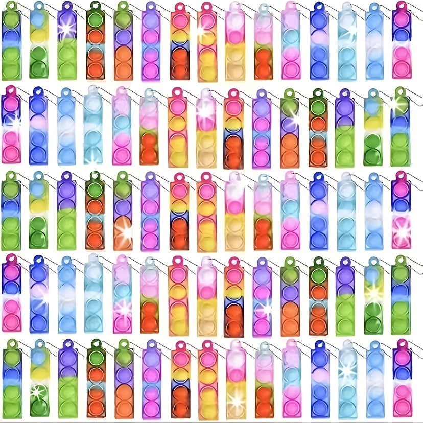 30pcs Mini Pop Keychain Fidget Toys for Stress Relief