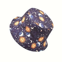 Starry Sky Bucket Hat Outdoor Sun Protection for Men Y2K Travel