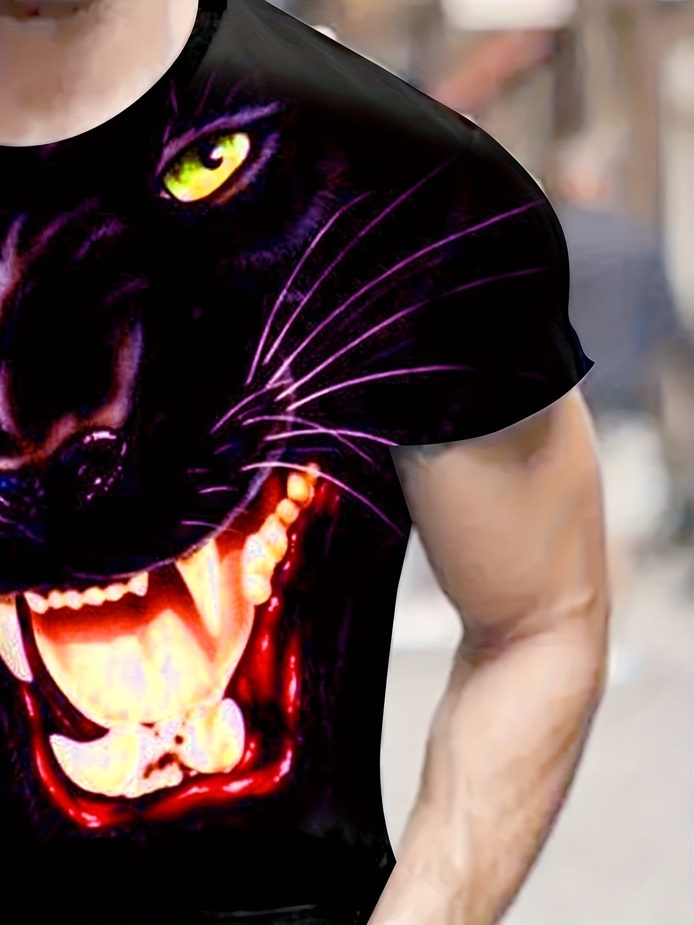 Lion 3D Print Men's T-shirt Graphic Tee Summer Clothes