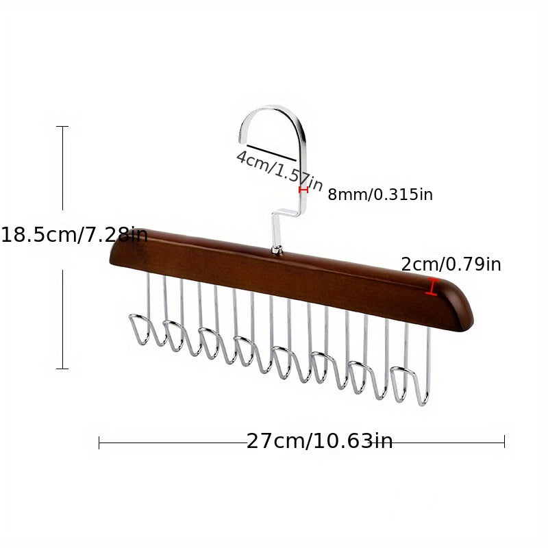 Solid Wood Hangers for Belts Hats Vests Scarves Ties