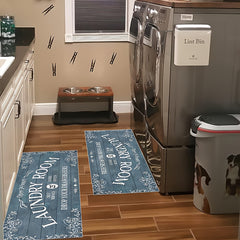 Retro Area Rug English Letter Pattern Carpet
