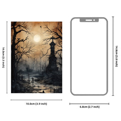 20pcs Dark Theme Retro Magic Abandoned Castle Paper for Decorating