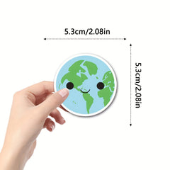 55pcs Earth Vinyl Stickers Set for Laptop Water Bottle Phone Skateboard