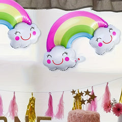 Smile Rainbow Cloud Birthday Party Balloon Decoration