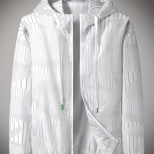 Men's Breathable Sunscreen Windbreaker Hooded Jacket