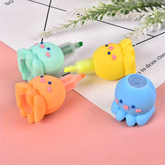 5 Colors Octopus Highlighter Pen Fluorescent Marker
