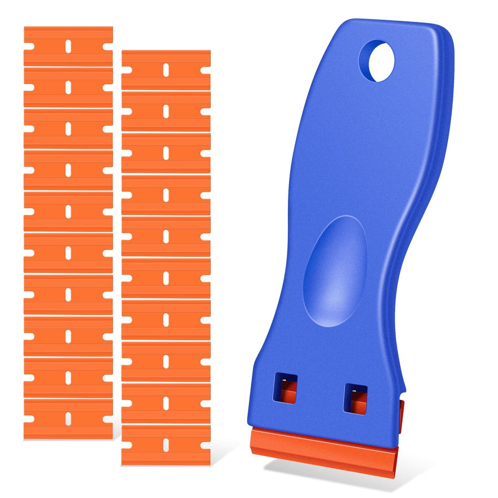Plastic Blade Scraper Tool with 20 Blades for Removing Labels