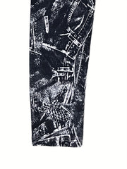  Retro Leggings Women's Plus Digital Print High Stretch Skinny Leggings