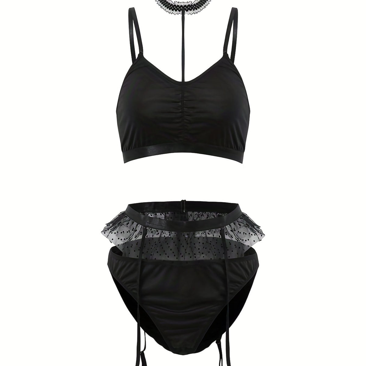  Sexy Bra & Panty Garter Lingerie Set