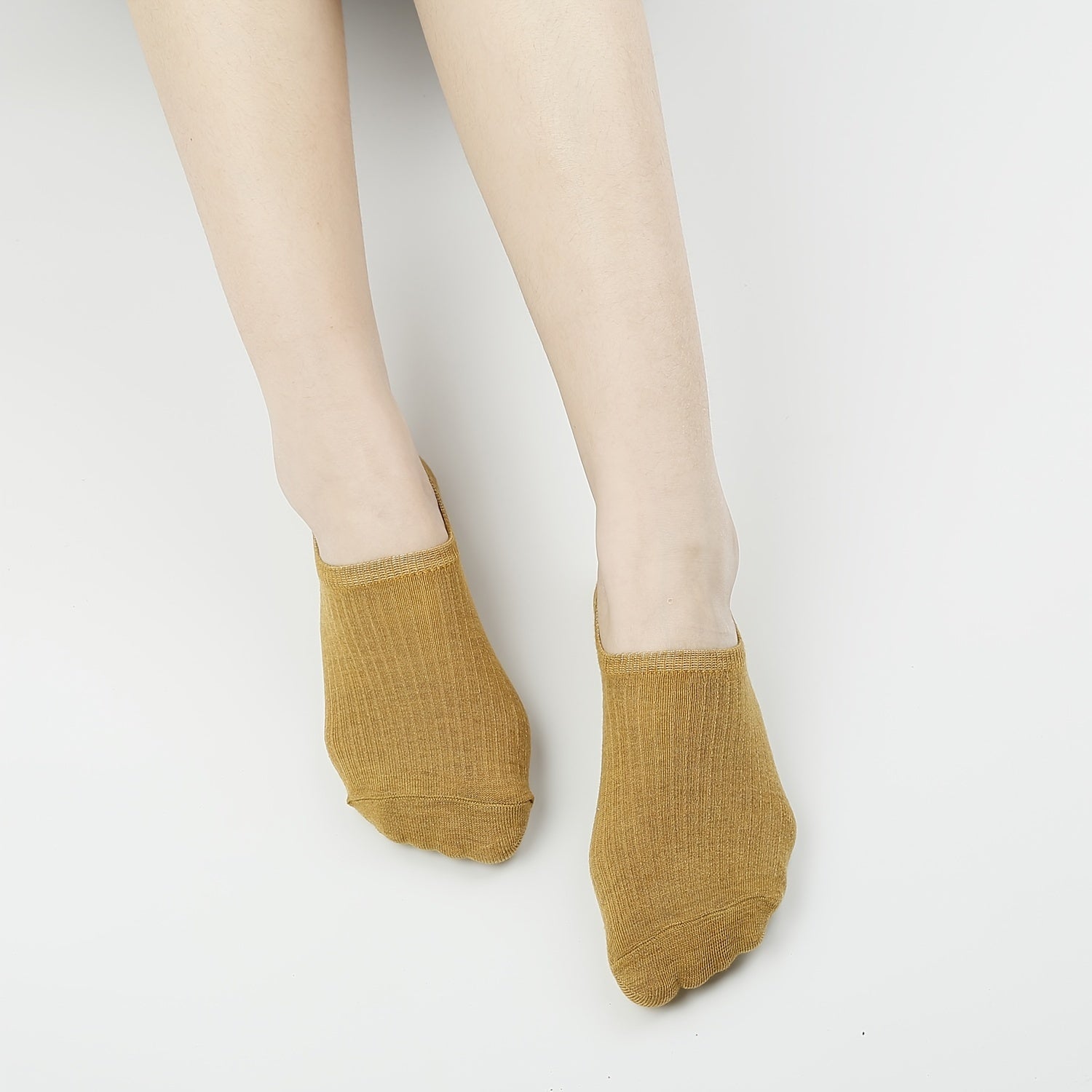 5 Pairs Solid Ankle Socks Women's Stockings