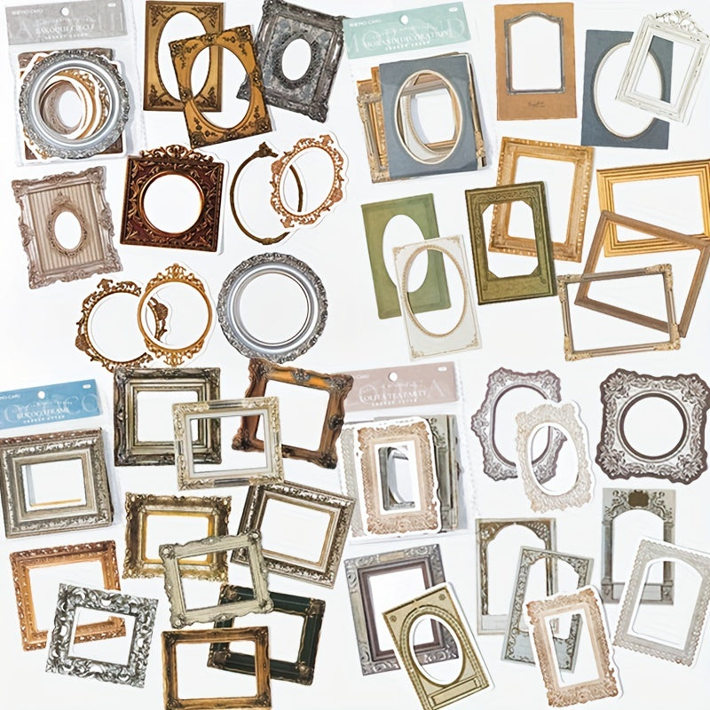 10pcs Wove Paper Hollow Self-adhesive Decorative Stickers DIY Crafts Scrapbo