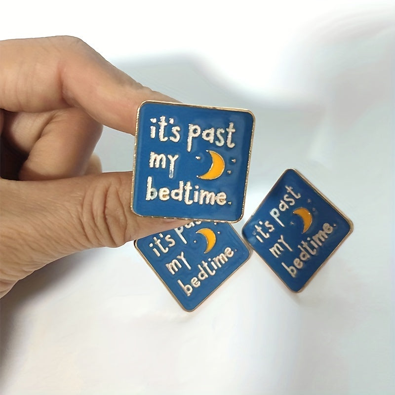 2pcs Past My Bedtime Enamel Pin Sleep Pin Not Awake Pin Bedtime Pin Moon Tired