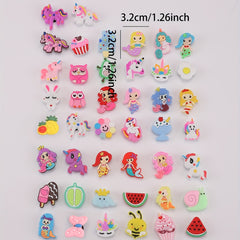 50pcs Cartoon Shoe Charms for Clogs Sandals Resin Shoe Buckle Accessories