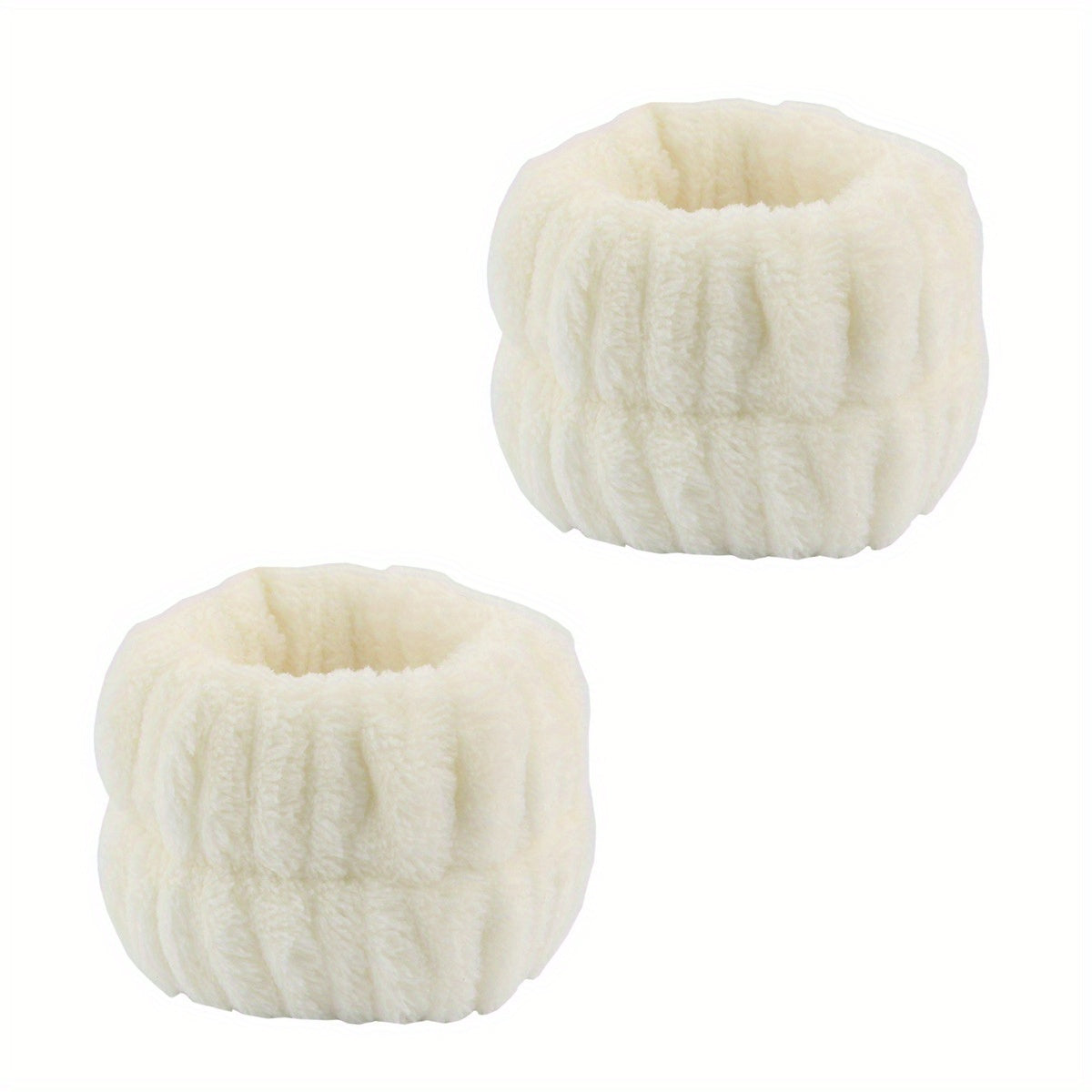 2pcs Plush Wristband Wash Face Spa Make Up Wrist Band Plush Elastic Bundle