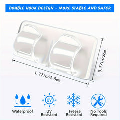 20pcs Self Adhesive Hook Clip for String Lights Waterproof Durable Clips