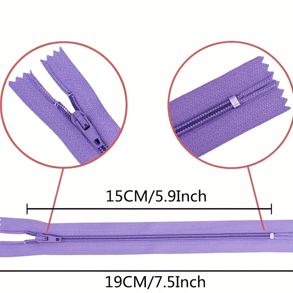 10pcs Mixed Colorful Nylon Coil Zippers Sewing Zippers For Tailor Sewing Crafts