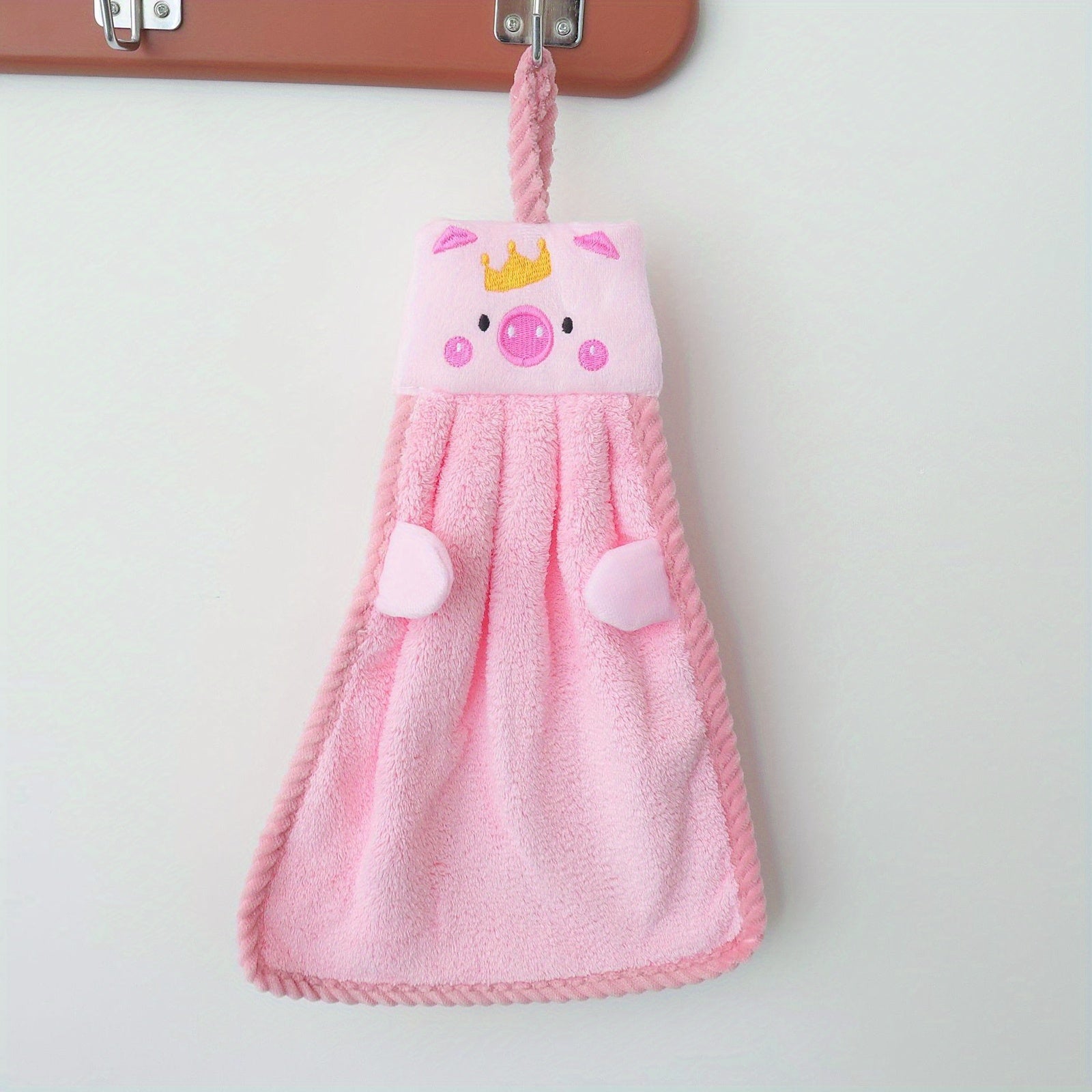 Cartoon Piggy Hand Towel Absorbent Quick Dry Bathroom Bedroom