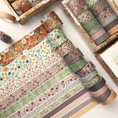 12 Rolls Artist Washi Tape Set for Crafting Scrapbooking