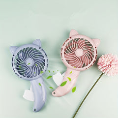 Cartoon Cat Hand Press Small Fan Portable Fan