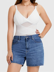 Mesh Stitching Shaping Bodysuit Tummy Control Slip Body Shaper Women's Underwear