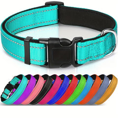 JOYTALE Reflective Dog Collar Neoprene Padded Nylon Pet Collar for Safety