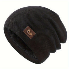 Fleece Knitted Hat Ear Protection Hat for Outdoor Activities