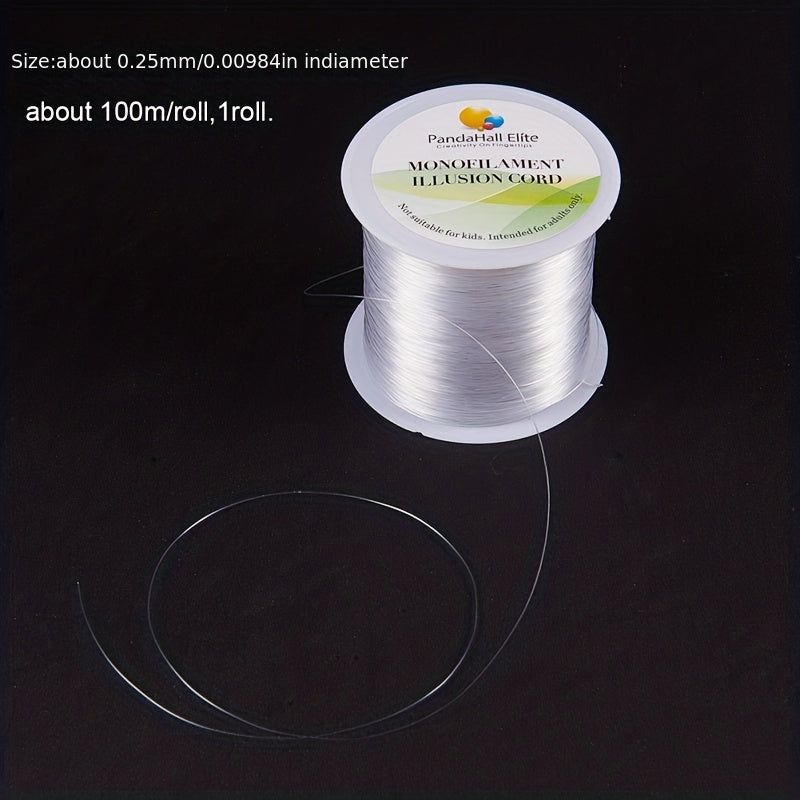Clear Nylon Wire for DIY Jewelry Making Transparent Fishing Line 40m Roll