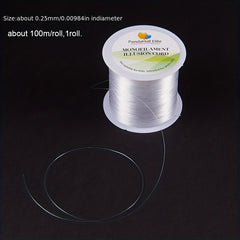 Clear Nylon Wire for DIY Jewelry Making Transparent Fishing Line 40m Roll