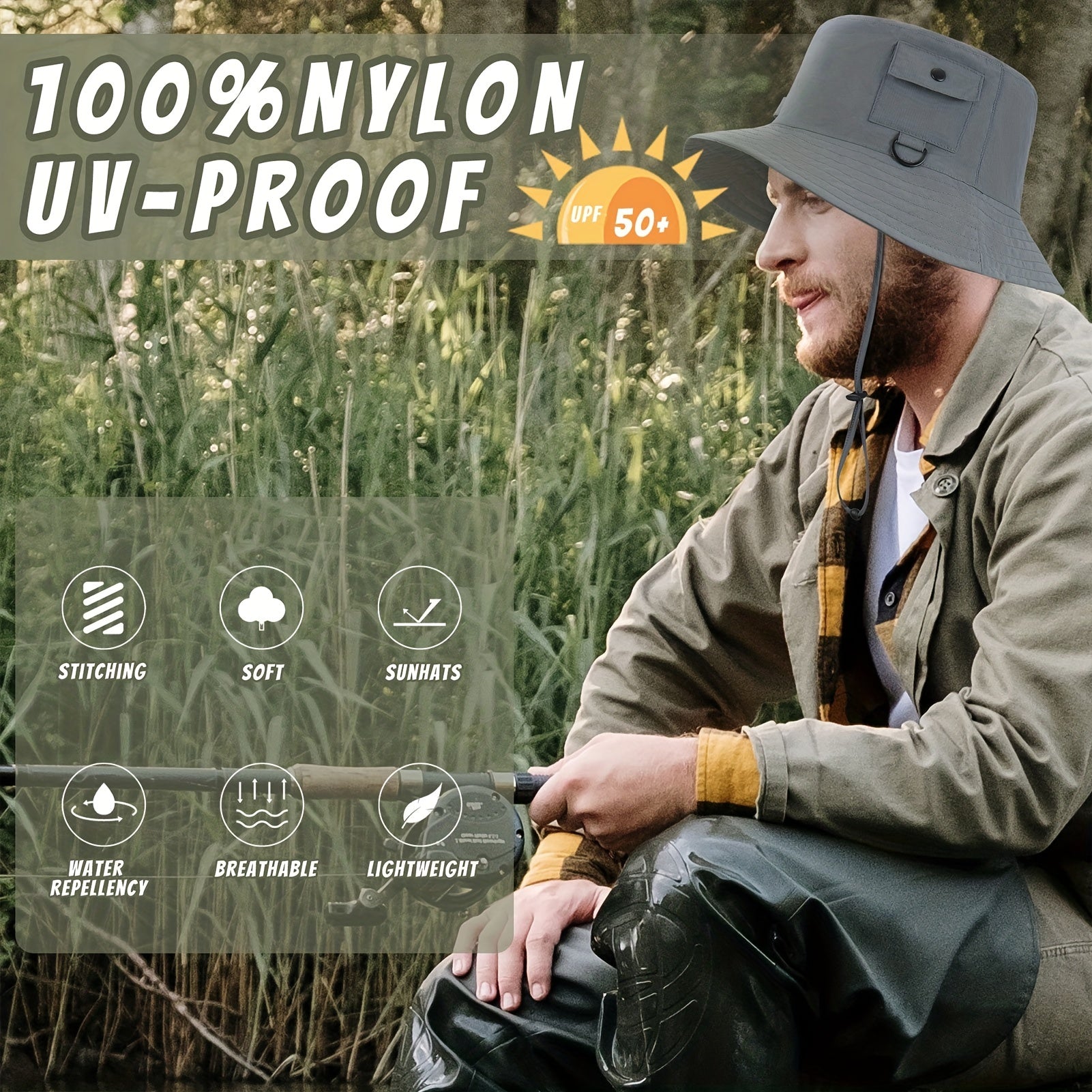 Summer Bucket Hat Sun Hats Travel Cap Fishing Hat Waterproof